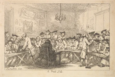 Een prentverkoop - Een nachtveiling