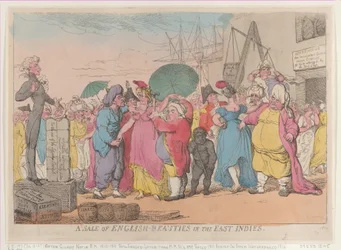 Een Verkoop van Engelse Schoonheden in de Oost-Indië, [10 mei 1811], herdruk
