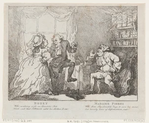 Bozzy en Madame Piozzi Frontispice, Bozzy en Piozzi door Peter Pindar, 1780-86