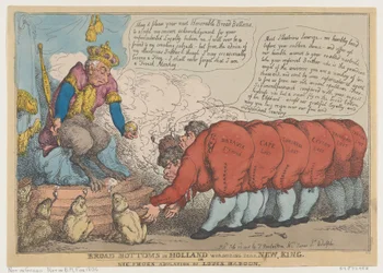 Brede Bodems in Nederland Aanbiddend Hun Nieuwe Koning, 23 Juli 1806