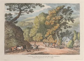 Cottage aan de voet van Router Mountain Cornwall, uit Zichten in Cornwall, 12 april 1812