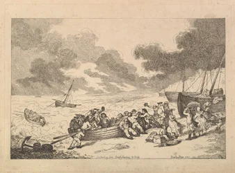Inscheping van Brighthelmstone naar Dieppe, uit Imitations of Modern Drawings, 1787