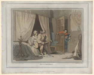 Huisbrekers, prent gemaakt door Thomas Molten, 1791