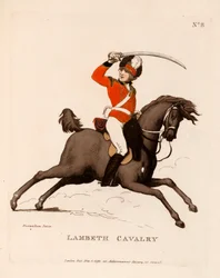 Lambeth Cavalerie, uit "Loyal Volunteers of London and Environs", 1798-99