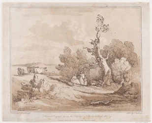 Landschap met Figuren die Hout Verzamelen Onder Kromme Bomen, 21 mei 1789