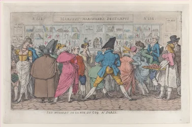 Les Musards de la Rue du Coq à Paris Dawdlers van de Rue Coq, ca. 1810