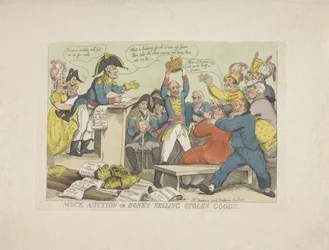 Napoleon verkoopt gestolen goed, 1813