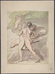 Naakt koppel dat elkaar omhelst