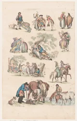 Plaat 14, Contouren van Figuren, Landschappen en Vee...voor het Gebruik van Leerlingen, 1 juni 1790