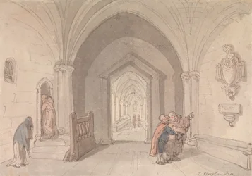 Scène in een klooster