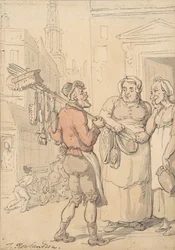 Straatscène: Verkoper van Borstels, 1780-1827