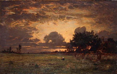 Zonsondergang over de Vlakte van Barbizon