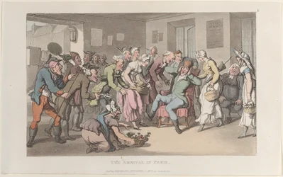 De Aankomst in Parijs, uit Journal of Sentimental Travels in the Southern Provinces of France, 1820