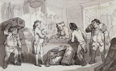 Het Koetsboekingskantoor: Thomas Rowlandson en Henry Wigstead Boeken Hun Reis