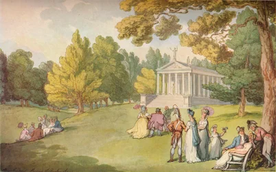De tuinen van Stowe House, Bucks, c1785