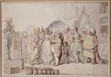 De verkoop van Engelse schoonheden in Oost-Indië, c.1810