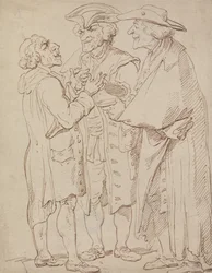 Drie mannen in gesprek