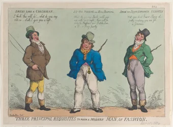 Drie belangrijkste vereisten om een moderne mode man te vormen, 15 september 1814