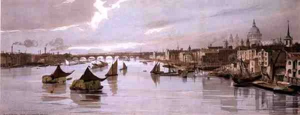 Blackfriars, vanaf Southwark Bridge, uit 