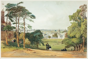Londen, vanaf Greenwich, plaat vijf uit Originele Zichten van Londen zoals het is