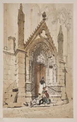 Pittoreske architectuur in Parijs, Gent, Antwerpen, Rouen: Porte Rouge, Nôtre Dame, Parijs