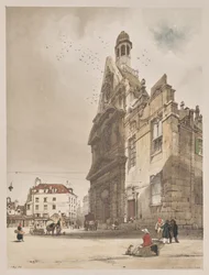 Pittoreske architectuur in Parijs, Gent, Antwerpen, Rouen: St. Etienne du Mont, Parijs