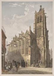 Pittoreske architectuur in Parijs, Gent, Antwerpen, Rouen: St. Severin, Parijs