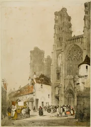 Pittoreske Architectuur in Parijs, Gent, Antwerpen, Rouen, enz.