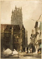 Pittoreske Architectuur in Parijs, Gent, Antwerpen, Rouen, enz.