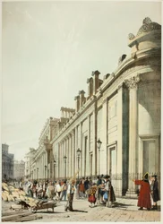 De bank met uitzicht op het herenhuis, uit Originele uitzichten van Londen zoals het is