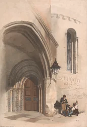 Titelpagina van een set lithografieën van Londen