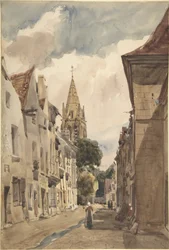 Gezicht op Issy (Een straat in Issy-les-Moulineaux, Seine)