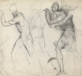 Schets van Klassieke Figuren in Actie