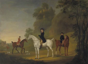 Lord Bulkeley en zijn Harriers, zijn Jager John Wells en Whipper-In R. Jennings