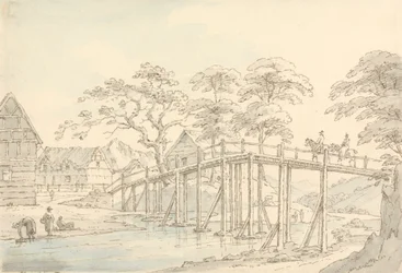 Brug over de Severn bij Newtown, Kijkend naar de Rivier
