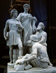 Handel, beeldengroep van het Albert Memorial, voltooid in 1876