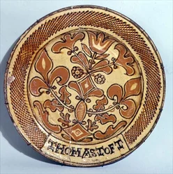 Staffordshire schaal, ca. 1680