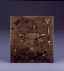 Detail van een miniatuur slag bracket klok, nr. 222, ca. 1695