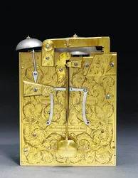 James II gemonteerde slagwerk bracket klok met trekkwartier herhaling, nr. 166, ca. 1690-95