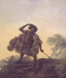 Aborigine met speer
