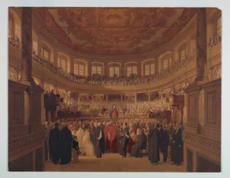 Tekening, Encaenia in de Sheldonia, 1814