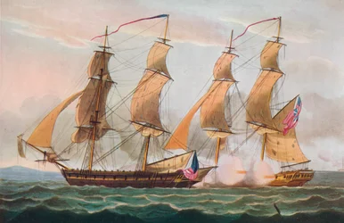 Een duel tussen brikken, ca. 1817