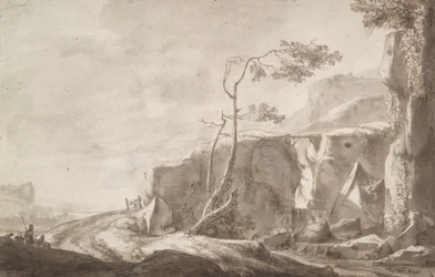 Rotsachtig Landschap met een Stroom