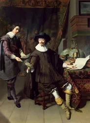 Constantijn Huygens (1596-1687) en zijn klerk, 1627