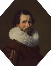 Portret van een heer met een luxe kraag, 1627