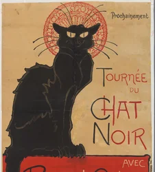 Affiche voor het theatercafé Le Chat Noir in Parijs
