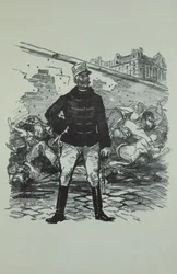 Generaal Gaston Auguste (1830-1909) Markies de Gallifet, in al zijn glorie