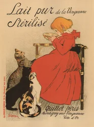 Affiche voor pure gesteriliseerde melk van de Vingeanne, jaren 1890