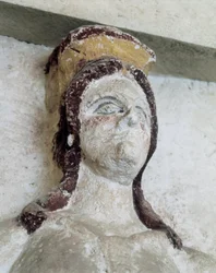 Thracische tombe van Sveshtari, detail van een vrouwenbeeld in Atlas, 3e eeuw v.Chr.