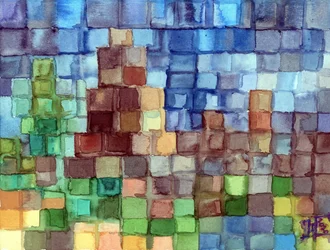 Geometrisch stadslandschap